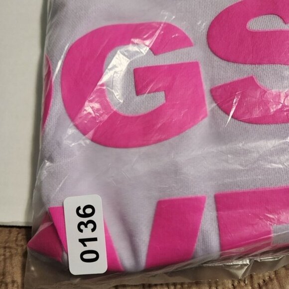 WILDFOX purple lilac pink  sweatshirt sz L Dogs Love Me puppy paw print New - Picture 12 of 12